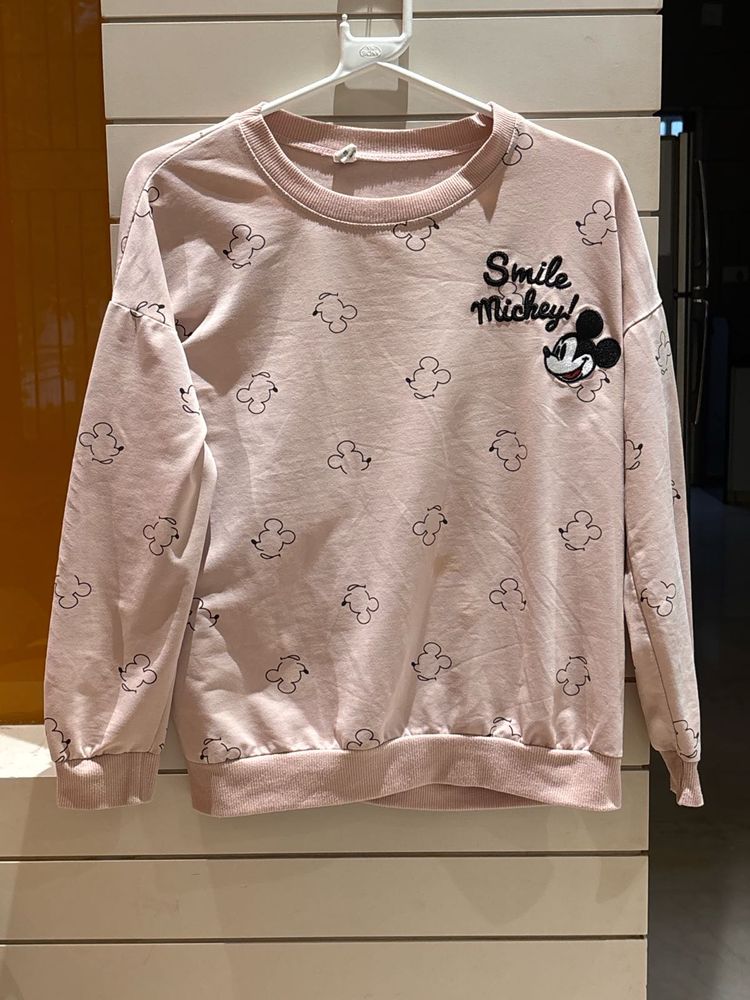 Cute Pink Mickey Mouse Sweatshirt