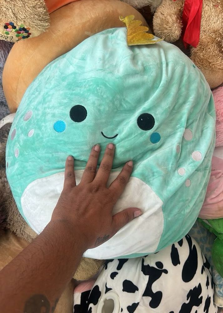 turquoise Squishmallows Chet the Lizard plush