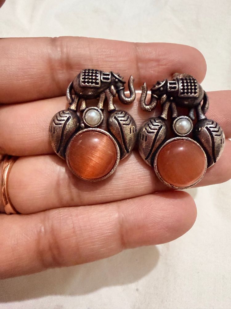 Unique Elephant Stud Earrings