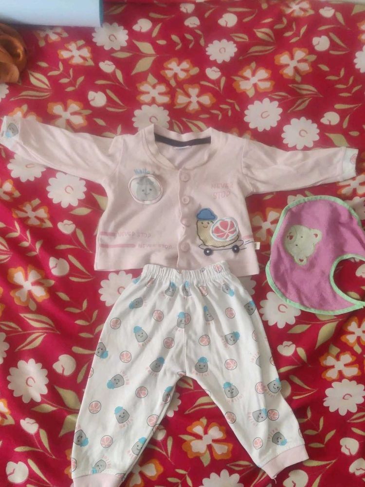 Kids boy full dress set with bib