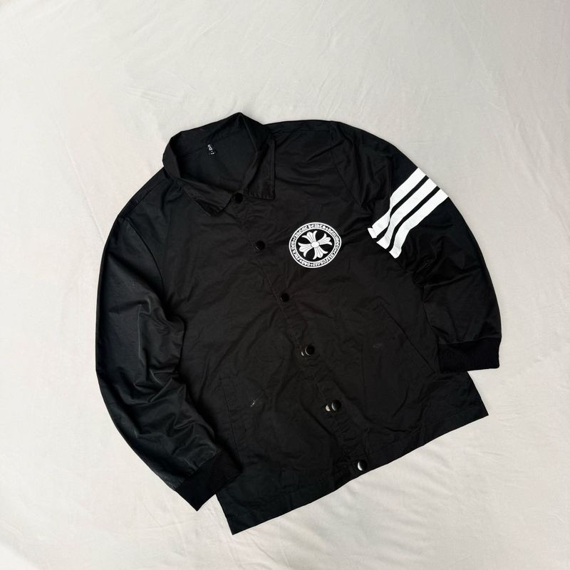 Black Jacket with White Stripes