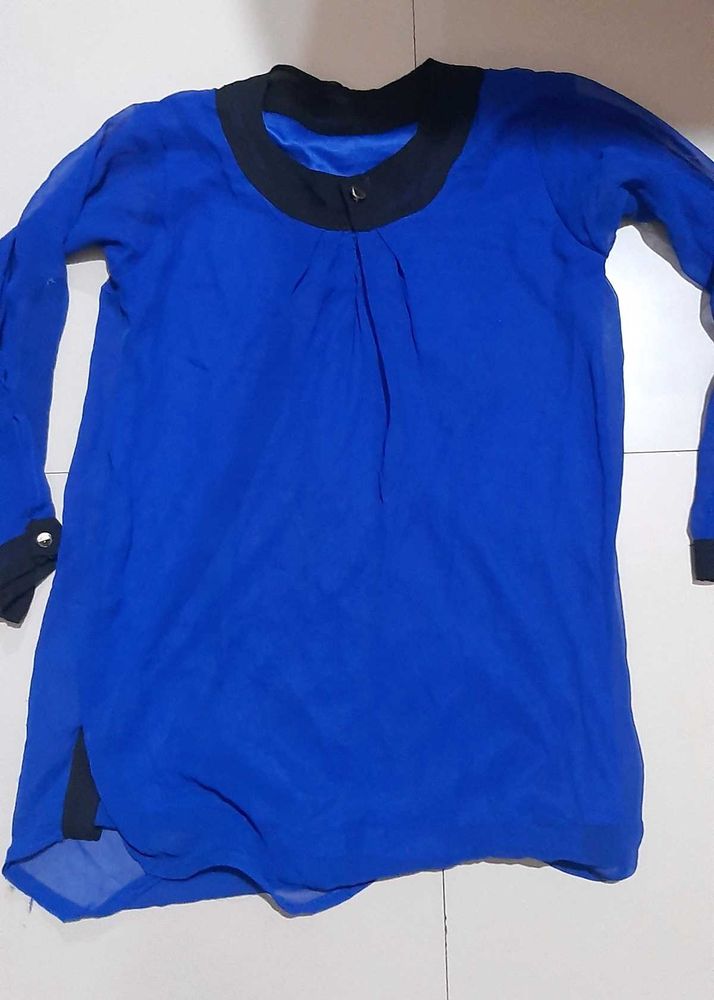 Blue Casual Tunic