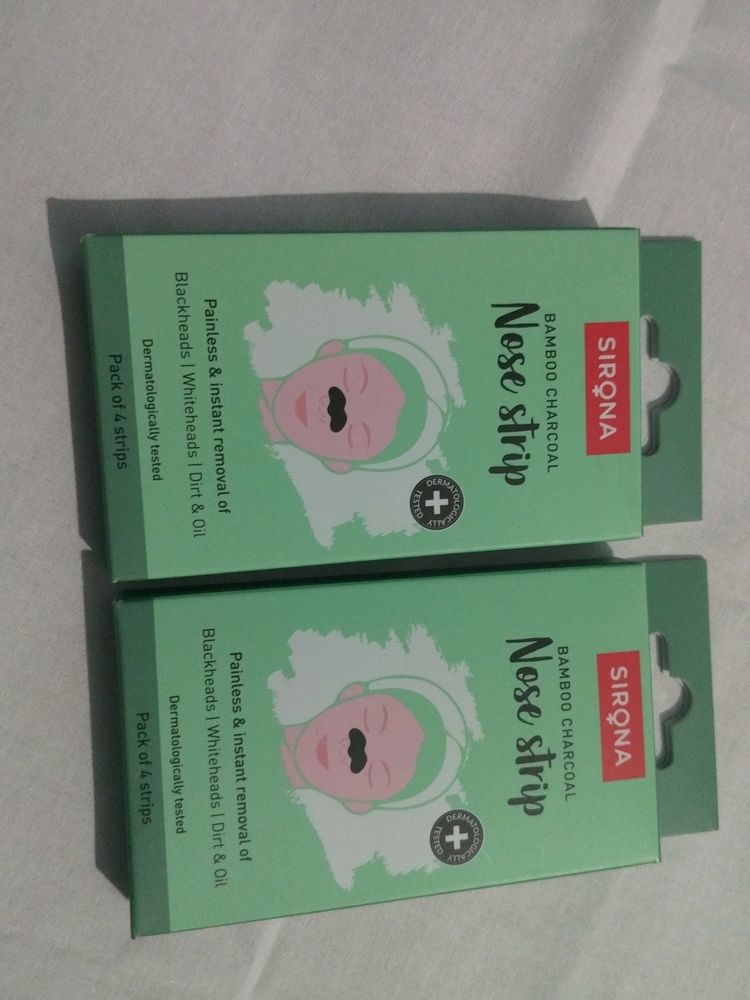 Sirona Bamboo Charcoal Nose Strips × 4 Strip in 1