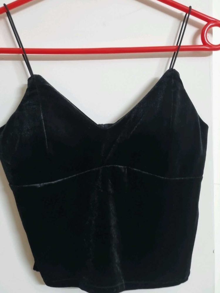 Black Velvet Cami Top