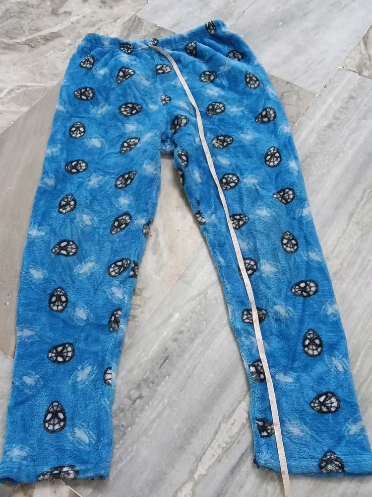 Boys Cozy Blue Print Pajama Pants
