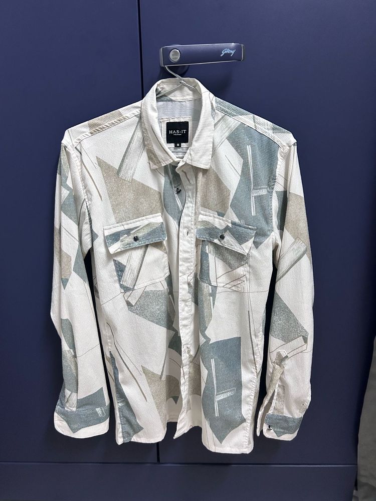 Men's Abstract Print Casual Shirt