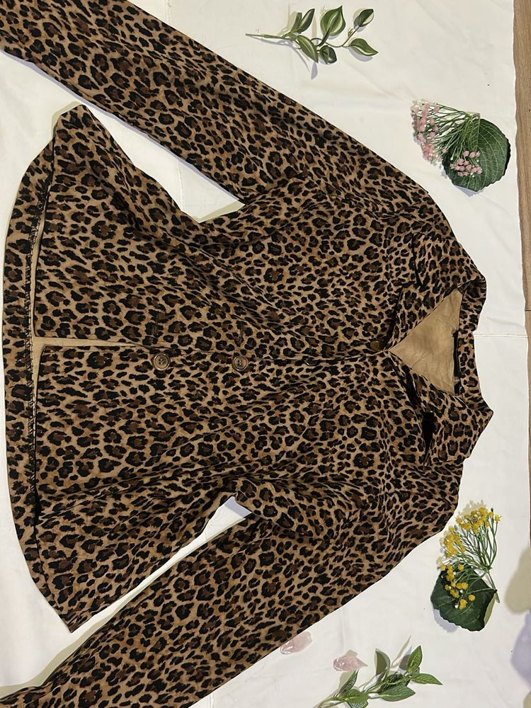 Leopard Print Blazer