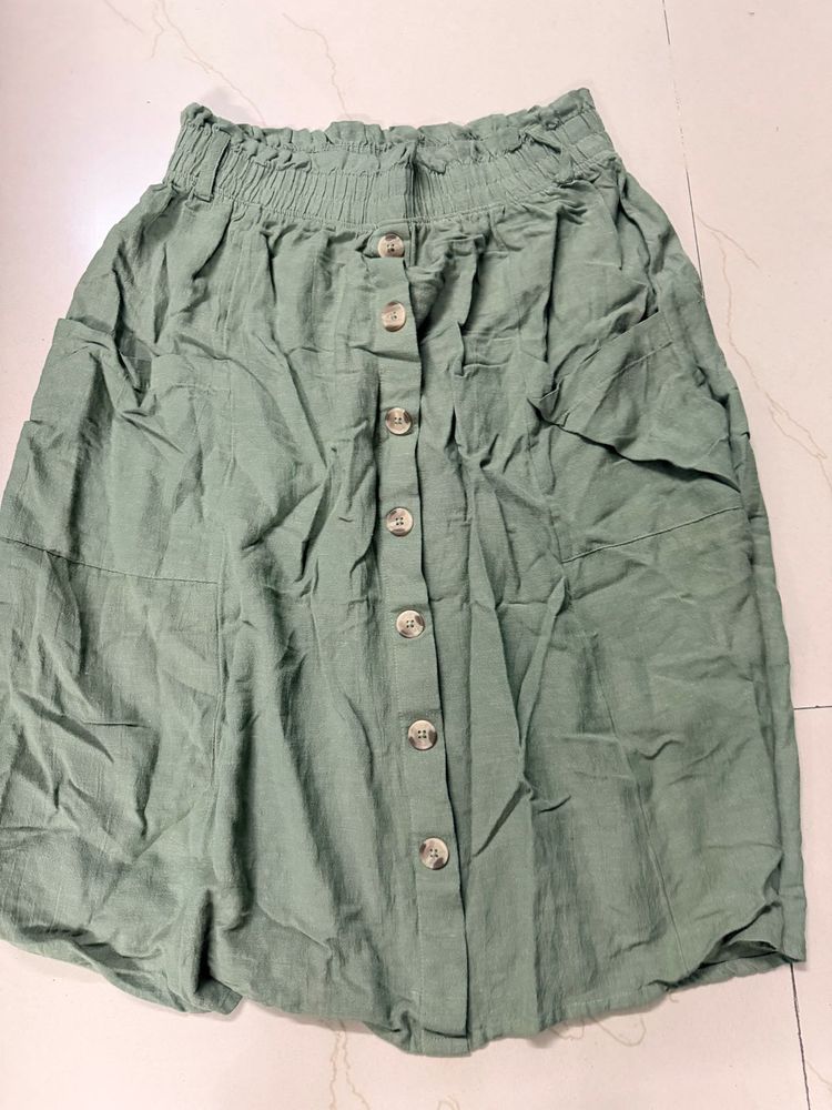 new max sea green knee length skirt