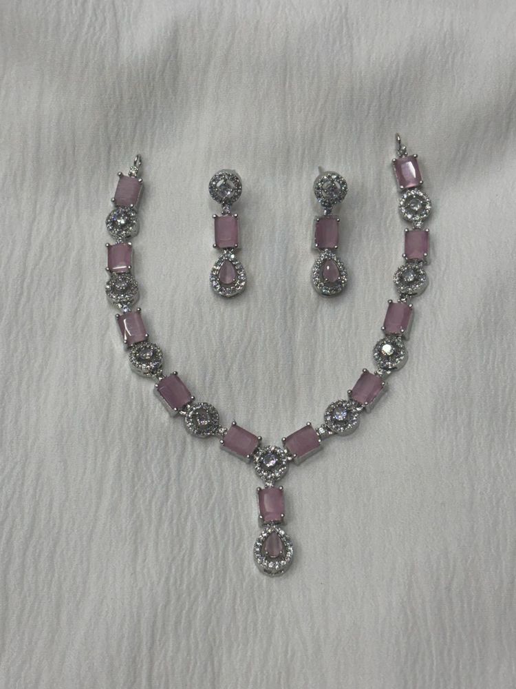 Beautiful Pink Stone Jewelry Set 💖
