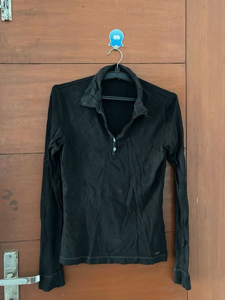 Classic Black Long Sleeve Top