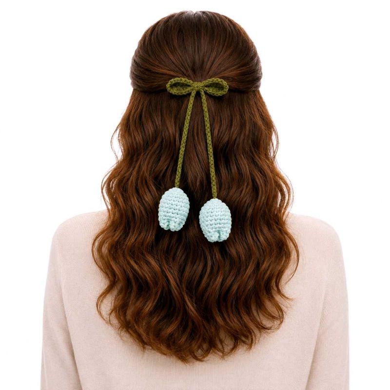 Crocheted Tulip Hair Ties