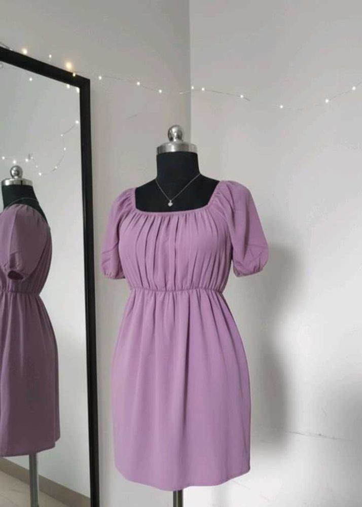 🌸Myntra Mauve Ruched Dress🌸
