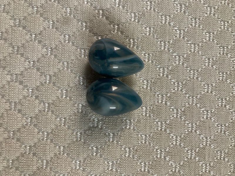 Marble Effect Green Earring