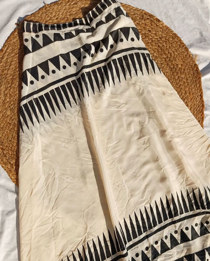 Bohemian Geometric Print Wrap Maxi Skirt