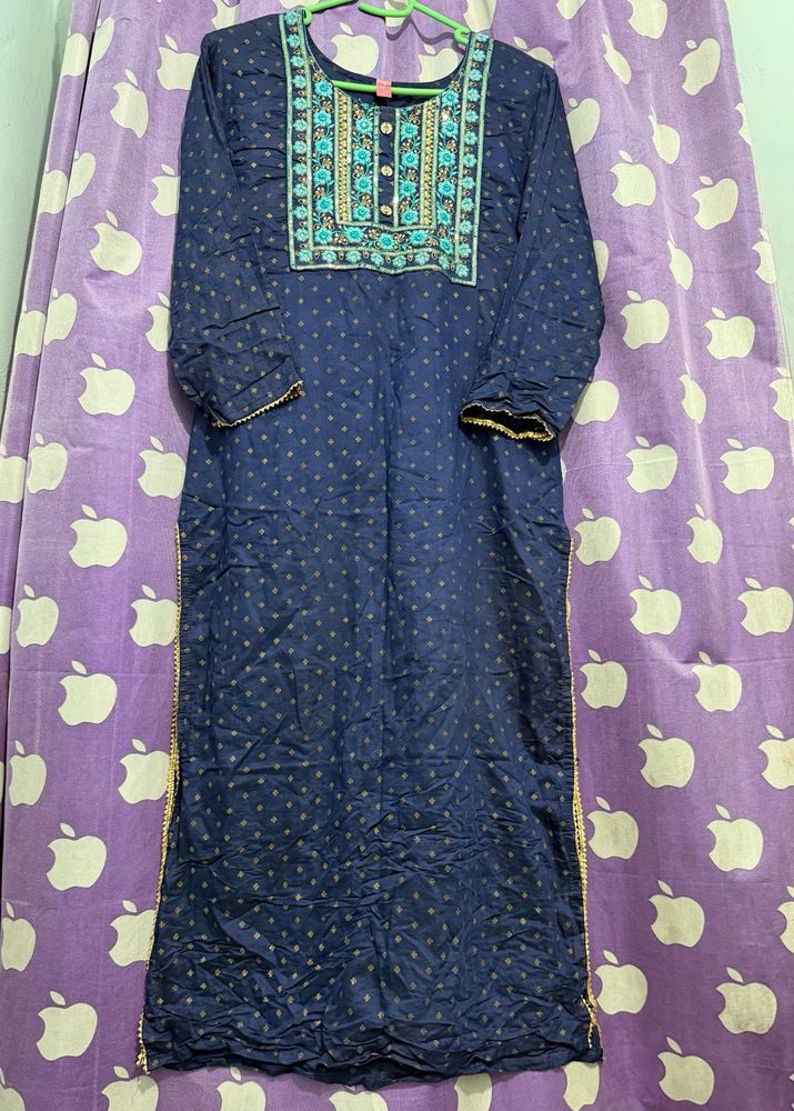 Elegant Navy Blue Kurta