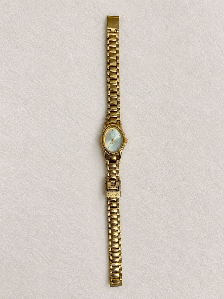 Sonata Gold-Tone Women's Watch