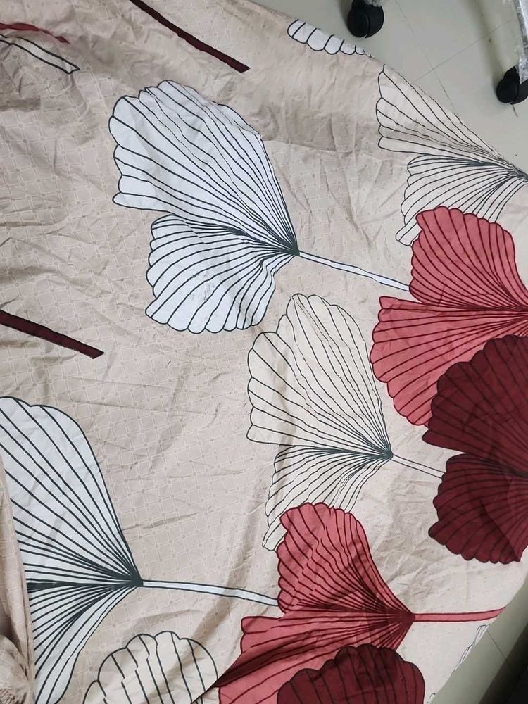 Floral Printed elastic fitted Bedsheet