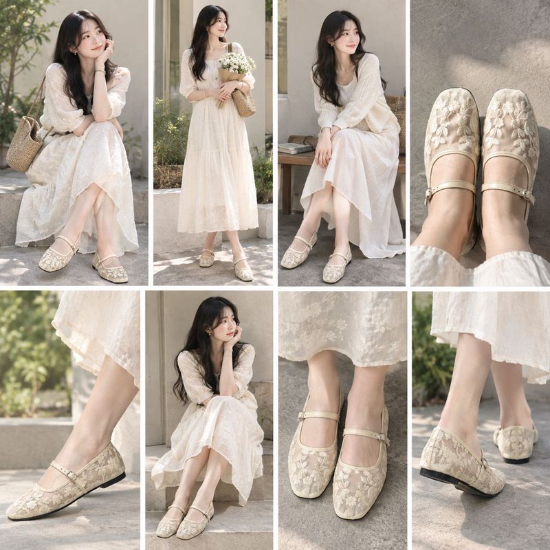 Elegant Lace Ballet Flats