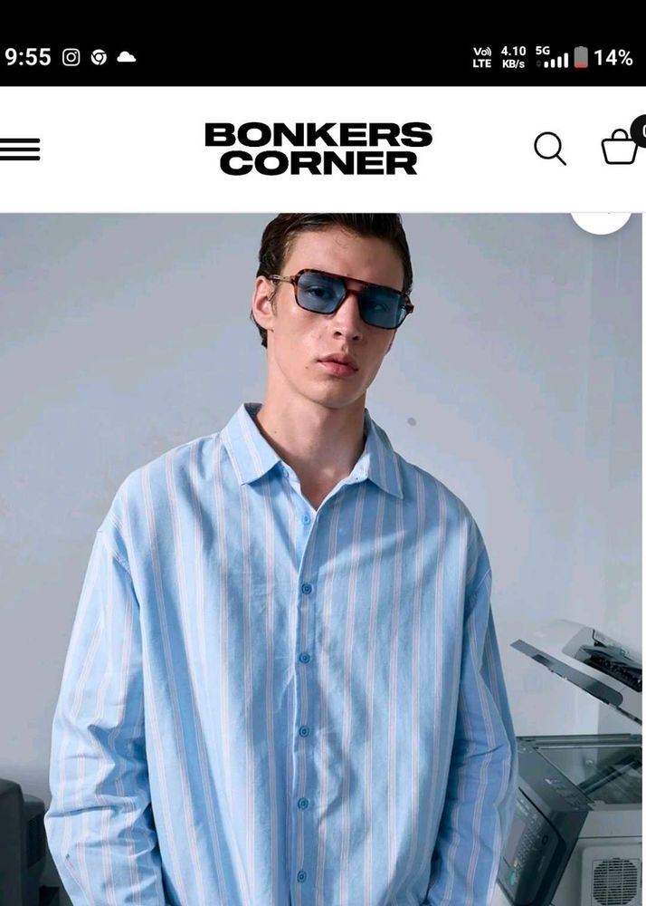 NEW Bonkers Cotton Stripe Shirt