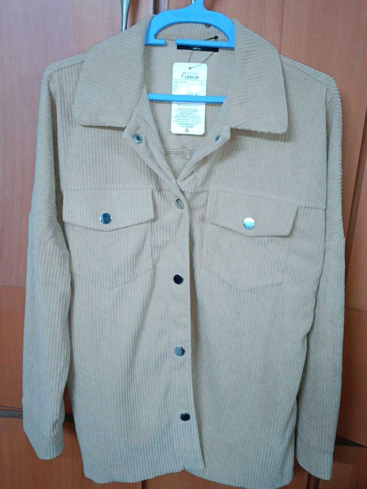 Corduroy Button-Up Jacket