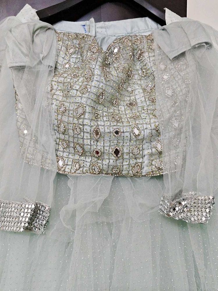 embellished  choli with dupatta