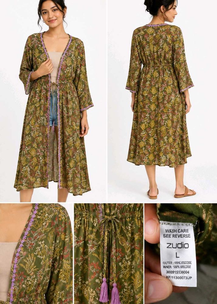 Zudio Floral Kimono Style Gown