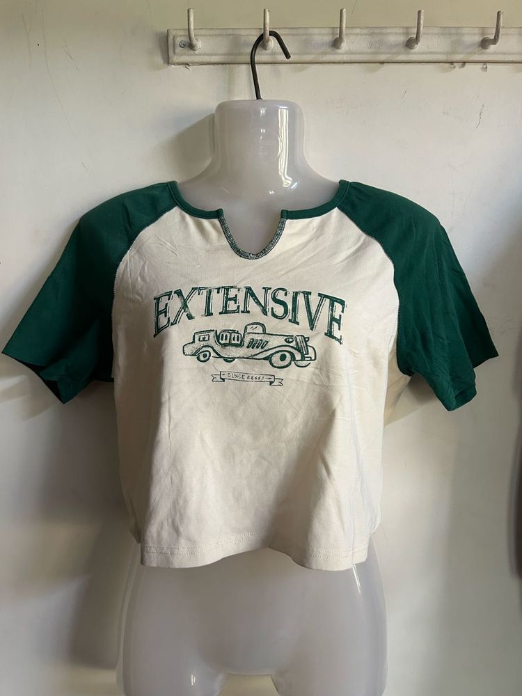 Cute Graphic Crop T-Shirt