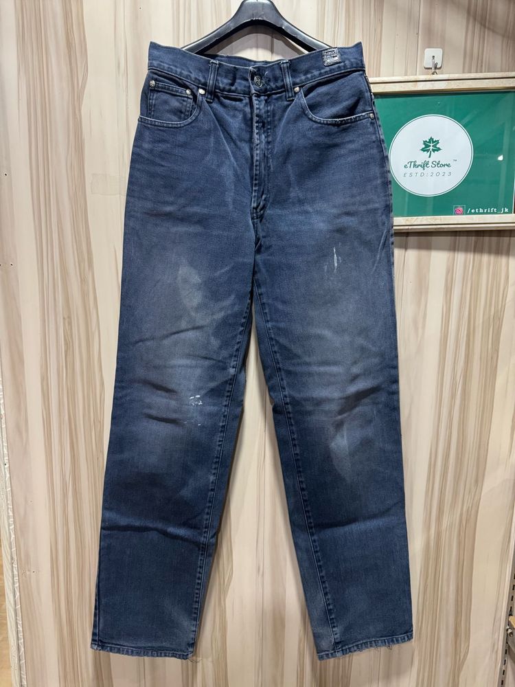 Versace Jeans Couture Blue Designer Washed Denim
