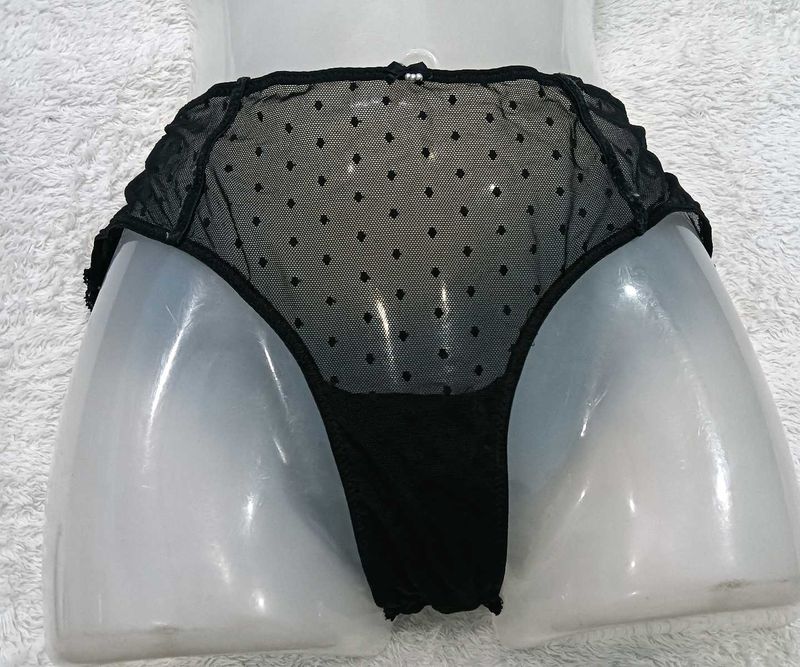 Black Sheer 💙Polka Dot Briefs