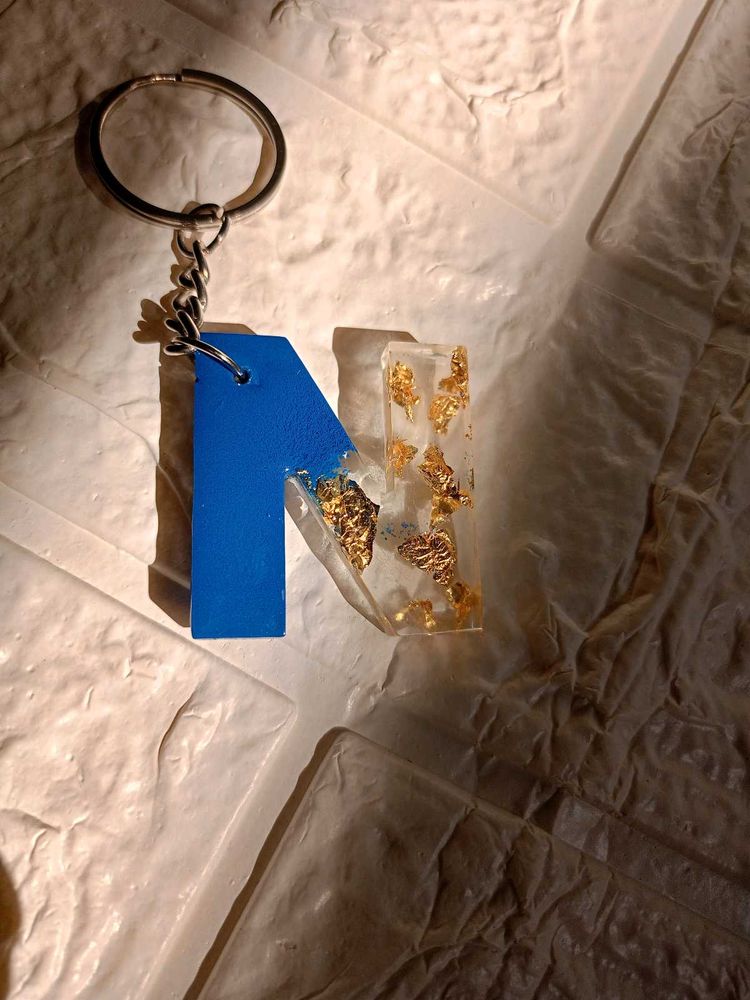 Resin N latter Keychain