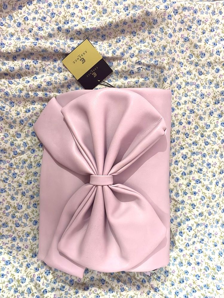 Cute Pink Bow Clutch Bag