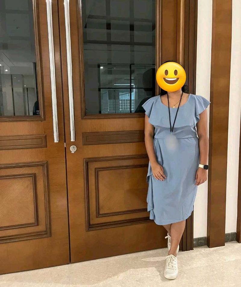 Stylish Blue Casual Dress
