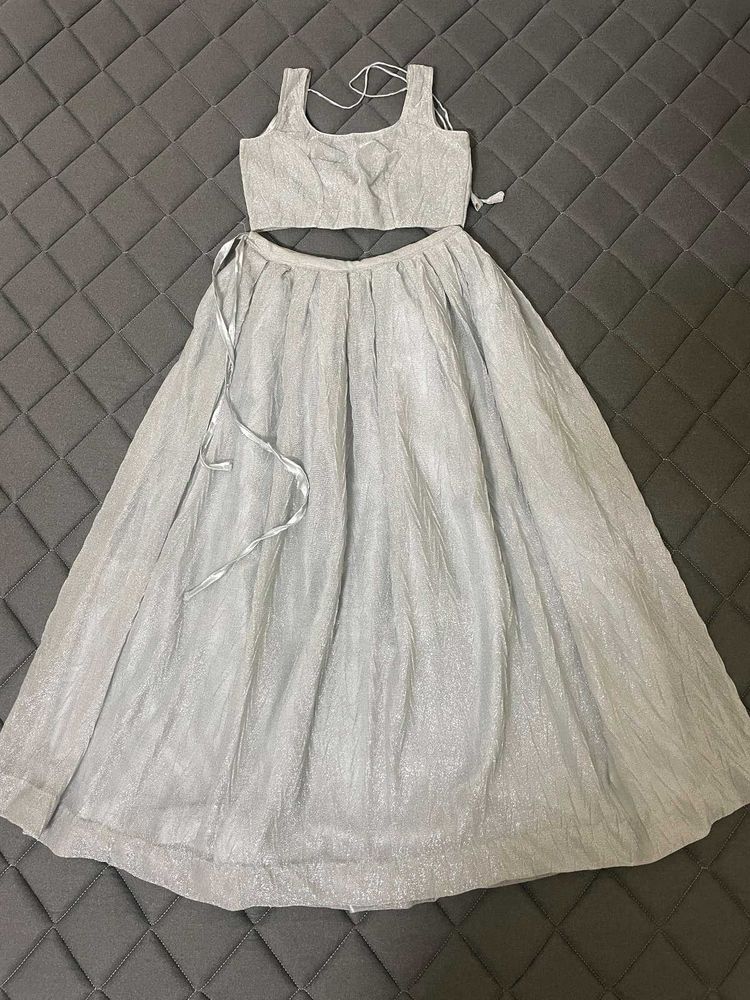 Sparkling Grey Lehenga Choli Set