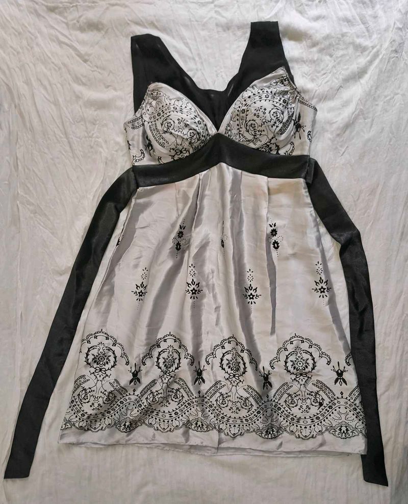 New Silver Satin Dress🤍