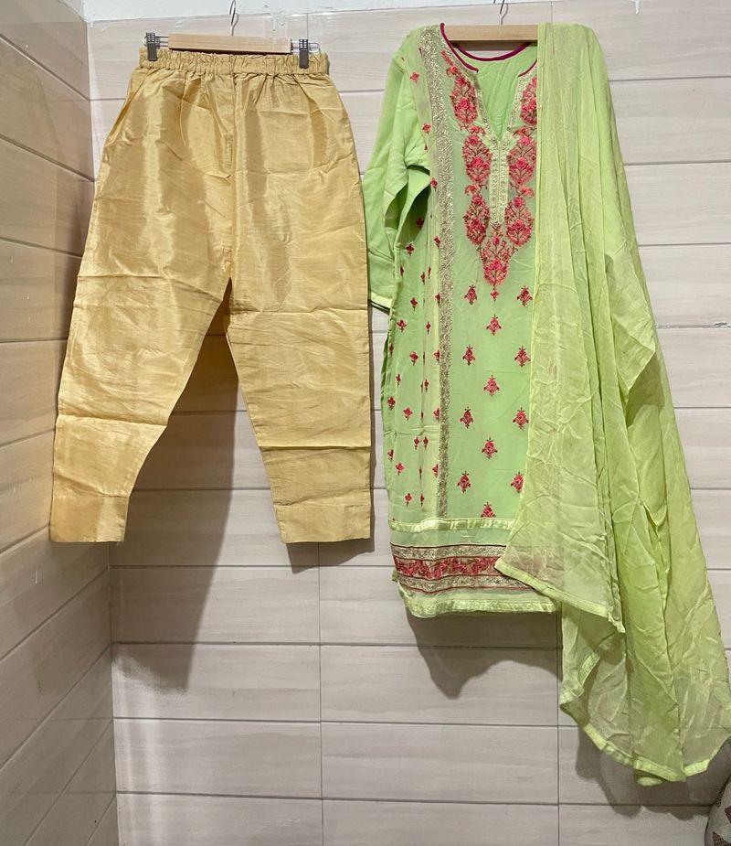 Pakistani Embroidered Kurta with Pants