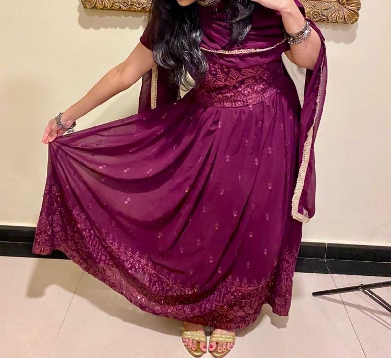 Beautiful Purple Lehenga Choli Set