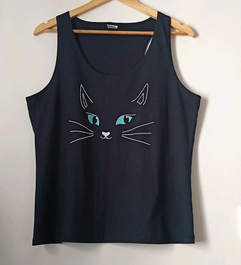 Cute Cat Face Tank Top