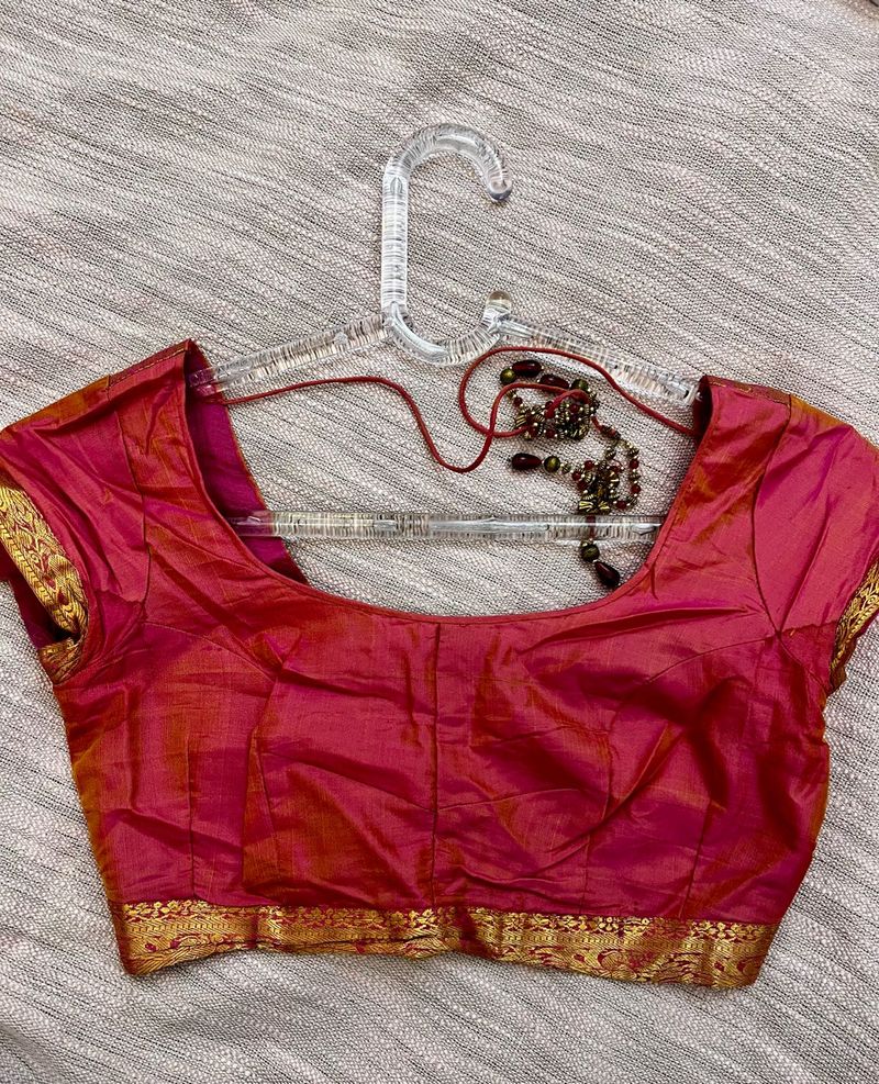 Tarun Tahiliani Designer Pink Blouse (No Tag)