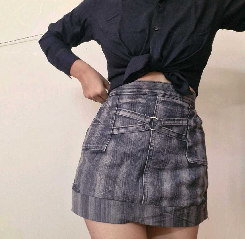 Denim Mini Skirt