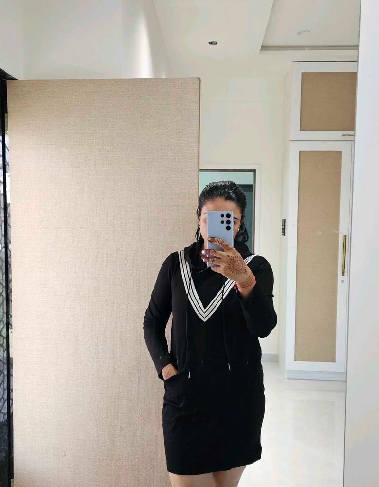 Black Hooded Dress