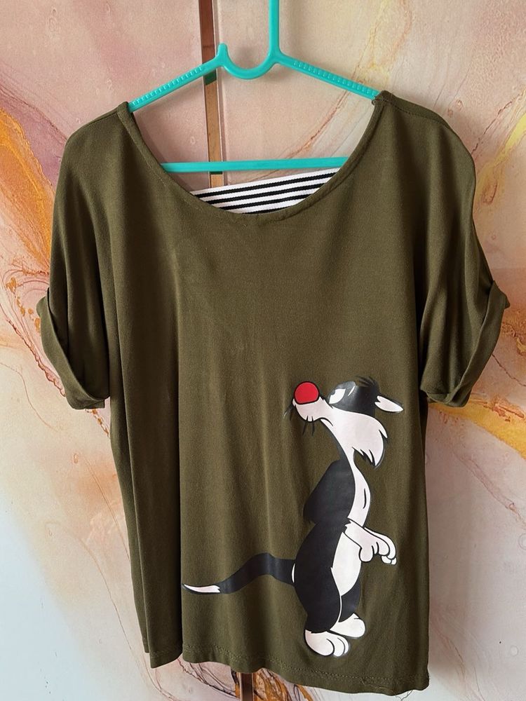 Olive Green Sylvester T-Shirt