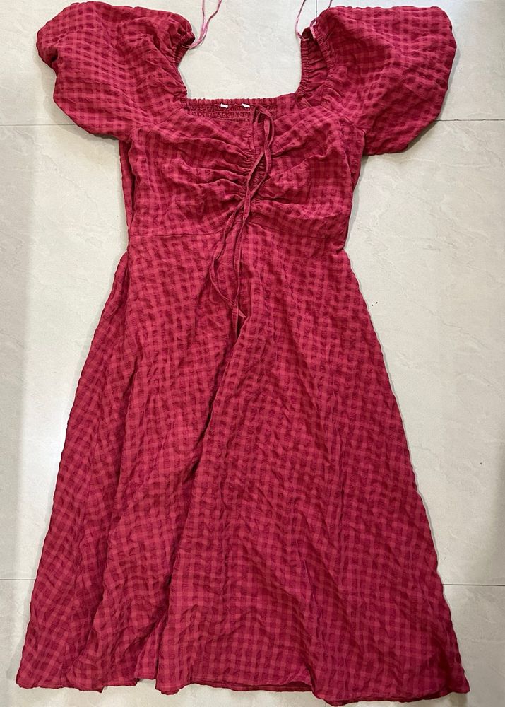 A-line knee-length dress