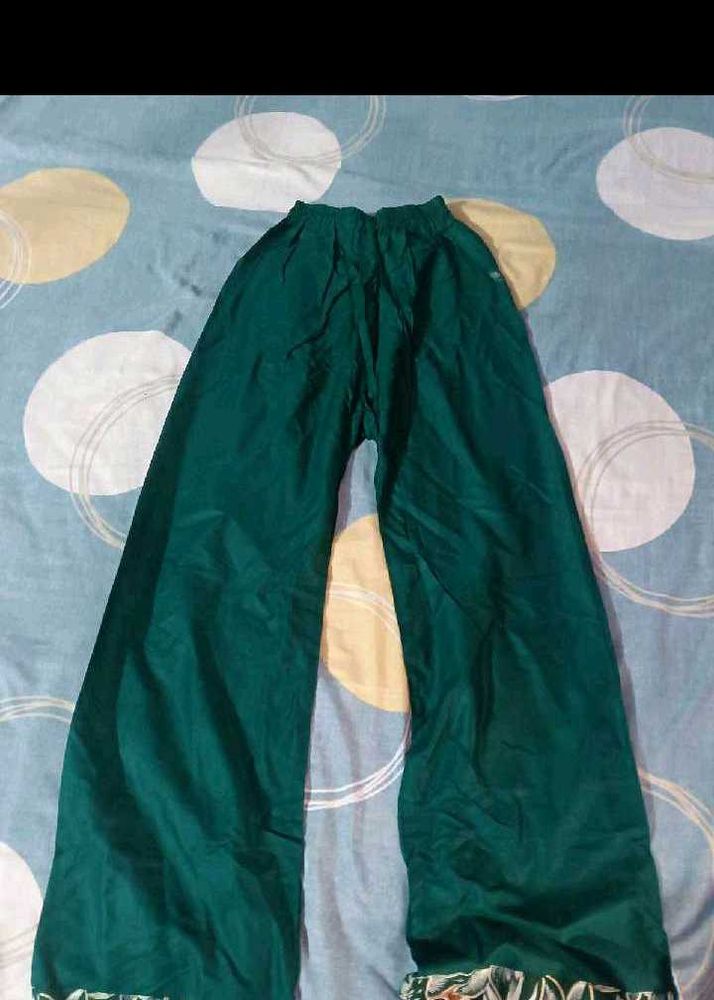 Green Palazzo Pants with Print