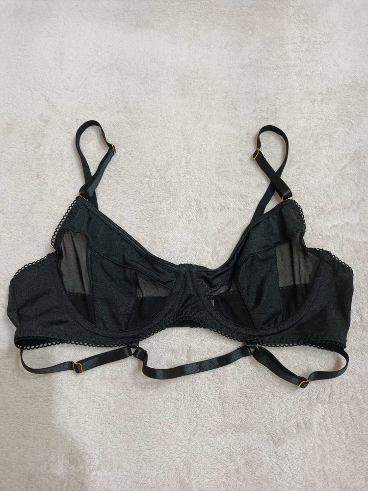 Sheer Black Underwire Bra