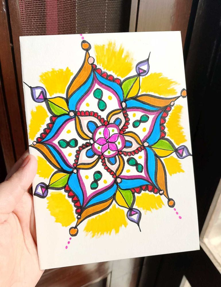 Handmade Colorful Mandala Art