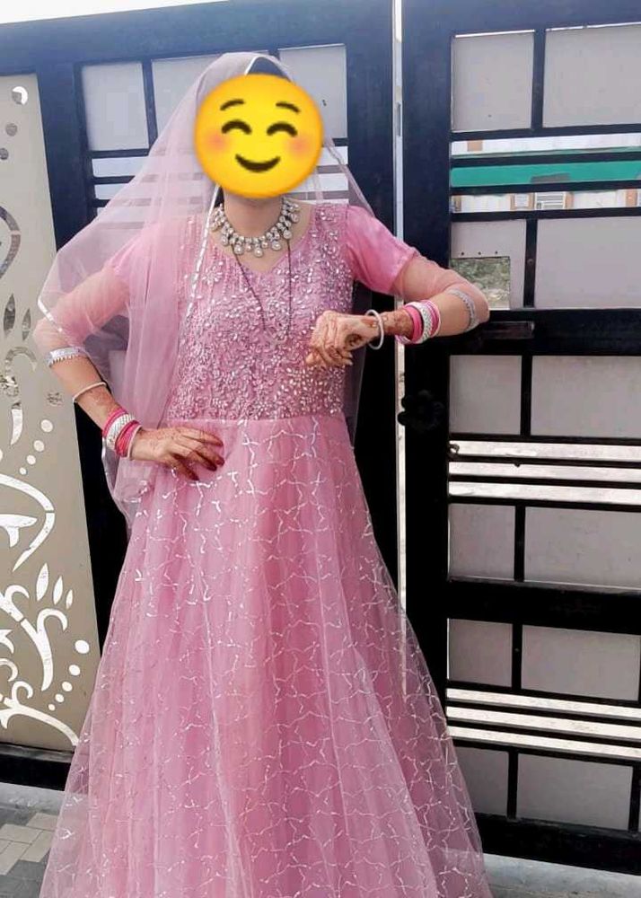 Pink Embellished Gown