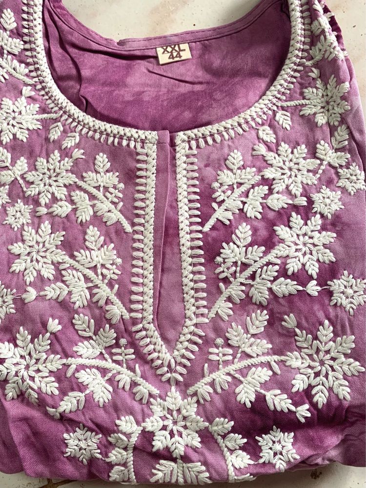 Beautiful Embroidered Purple short top