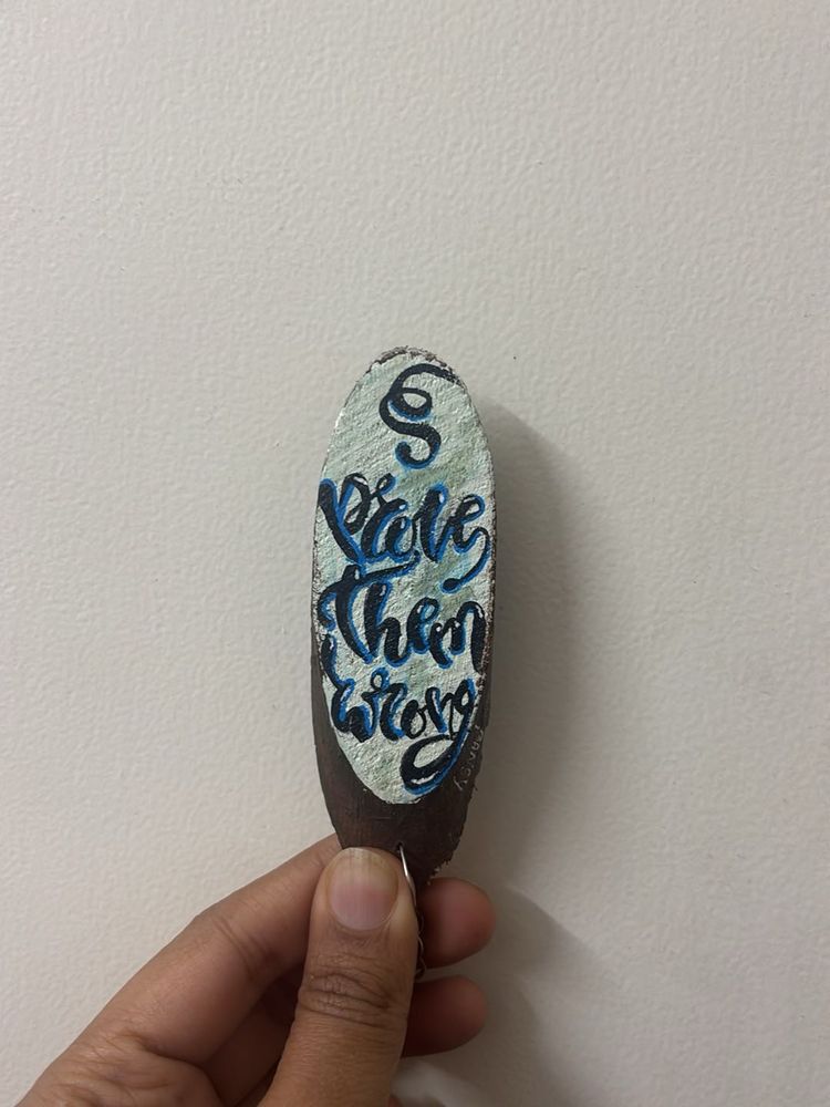 stary night hand painted Keychain