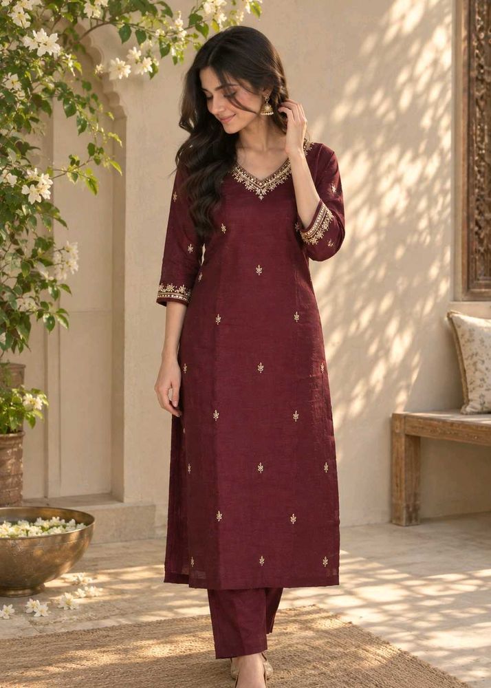 Zardosi work kurta set😍
