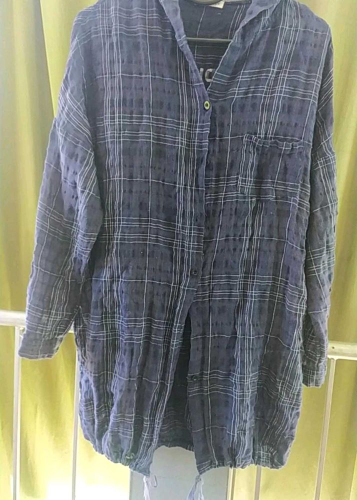 Plaid Button-Up Top